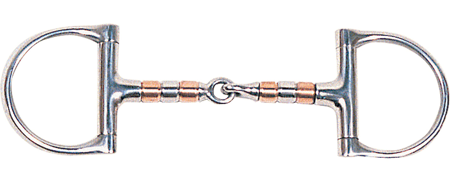 Suffolk Copper Roller Snaffle D-Ring Bit