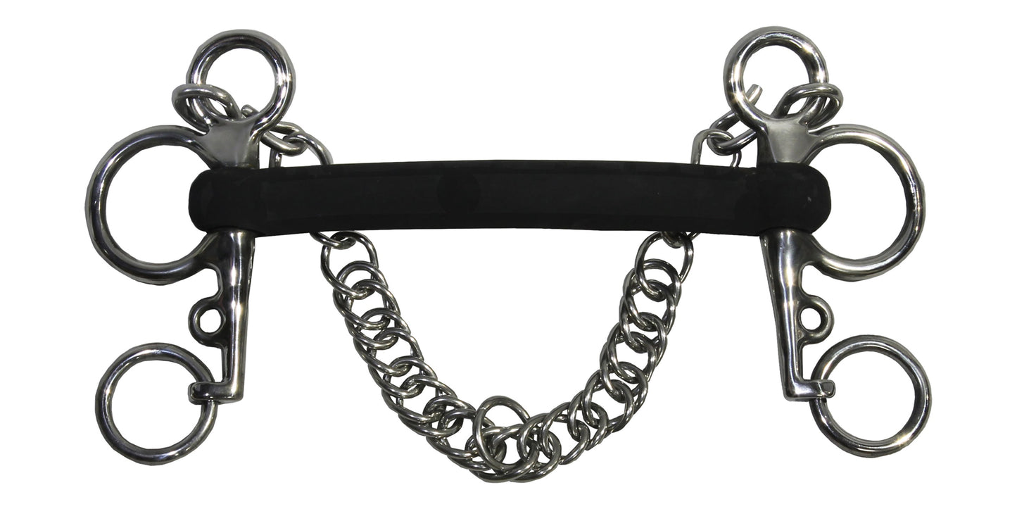 Suffolk Rubber Mullen Mouth Pelham Bit