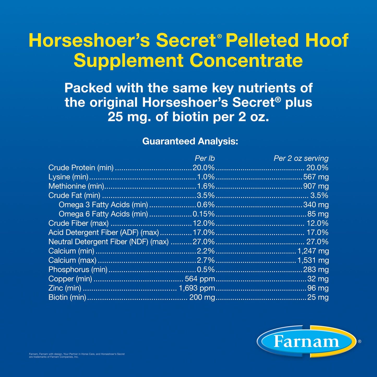Farnam Horseshoer’s Secret Concentrate Pelleted Hoof Supplement