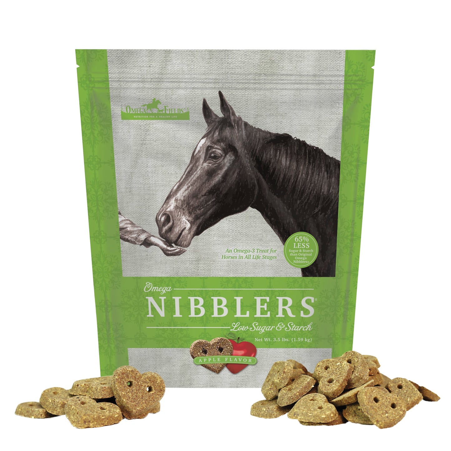Omega Fields Apple-Flavored Omega Nibblers Low Sugar & Starch