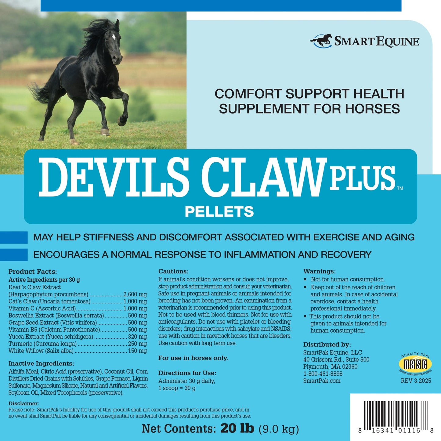 Devil's Claw Plus Pellets by SmartEquine - 20 lbs