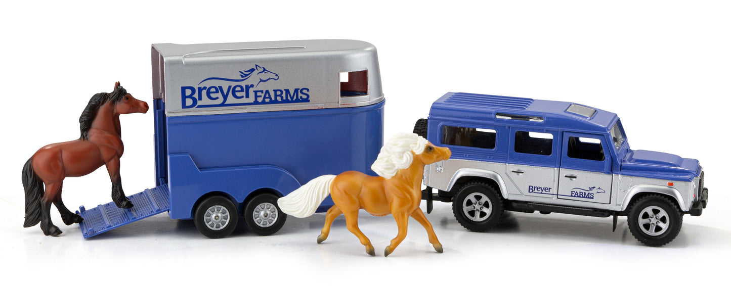 Breyer Farms Land Rover & Tag-a-Long Trailer Set