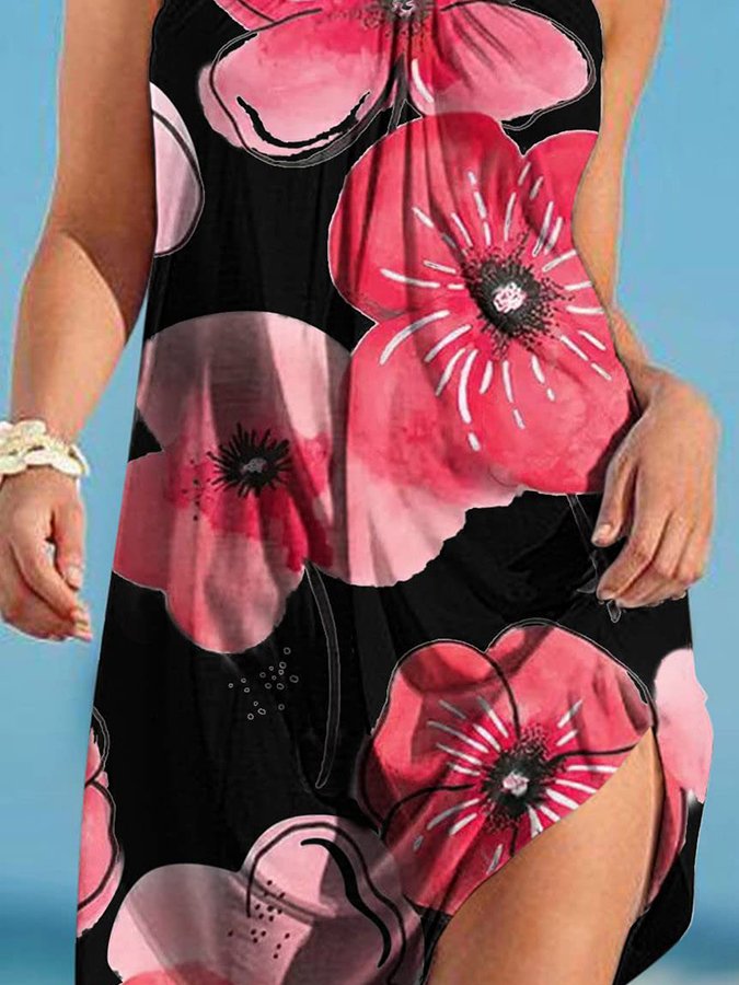 Flowers Holiday Slip Dress