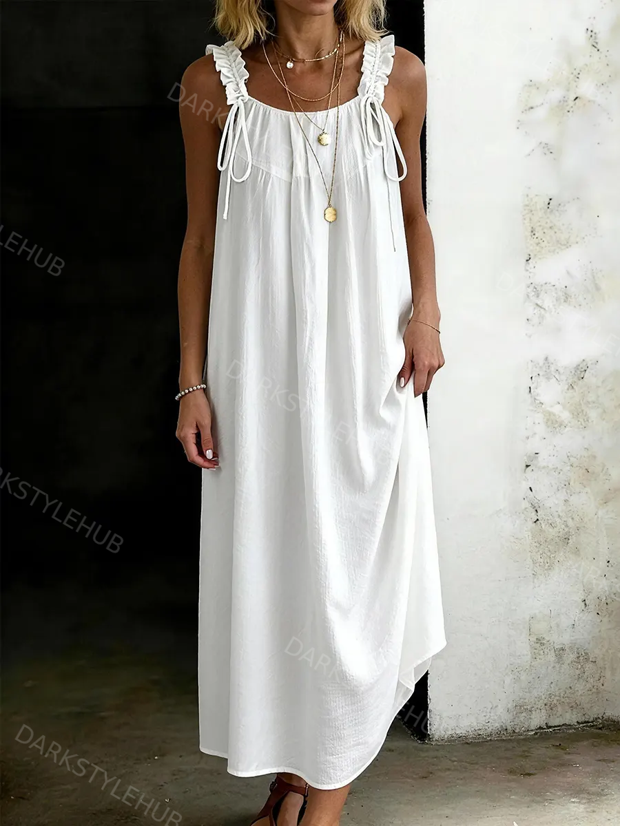 Women's Sleeveless Cotton Maxi Skirt