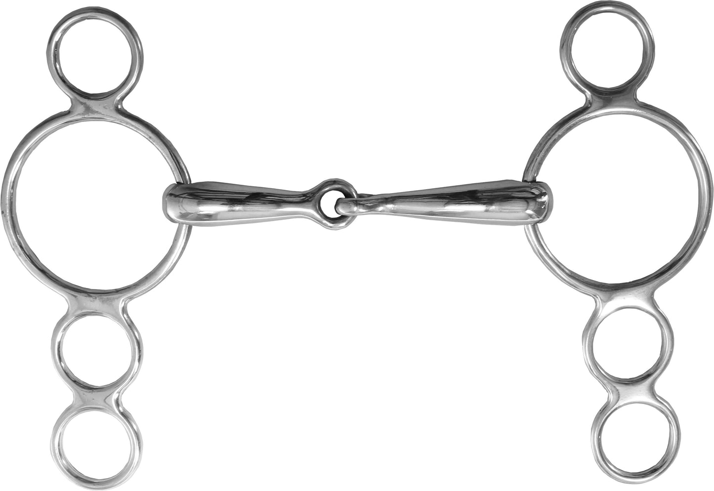 Suffolk 3-Ring Elevator Snaffle Bit