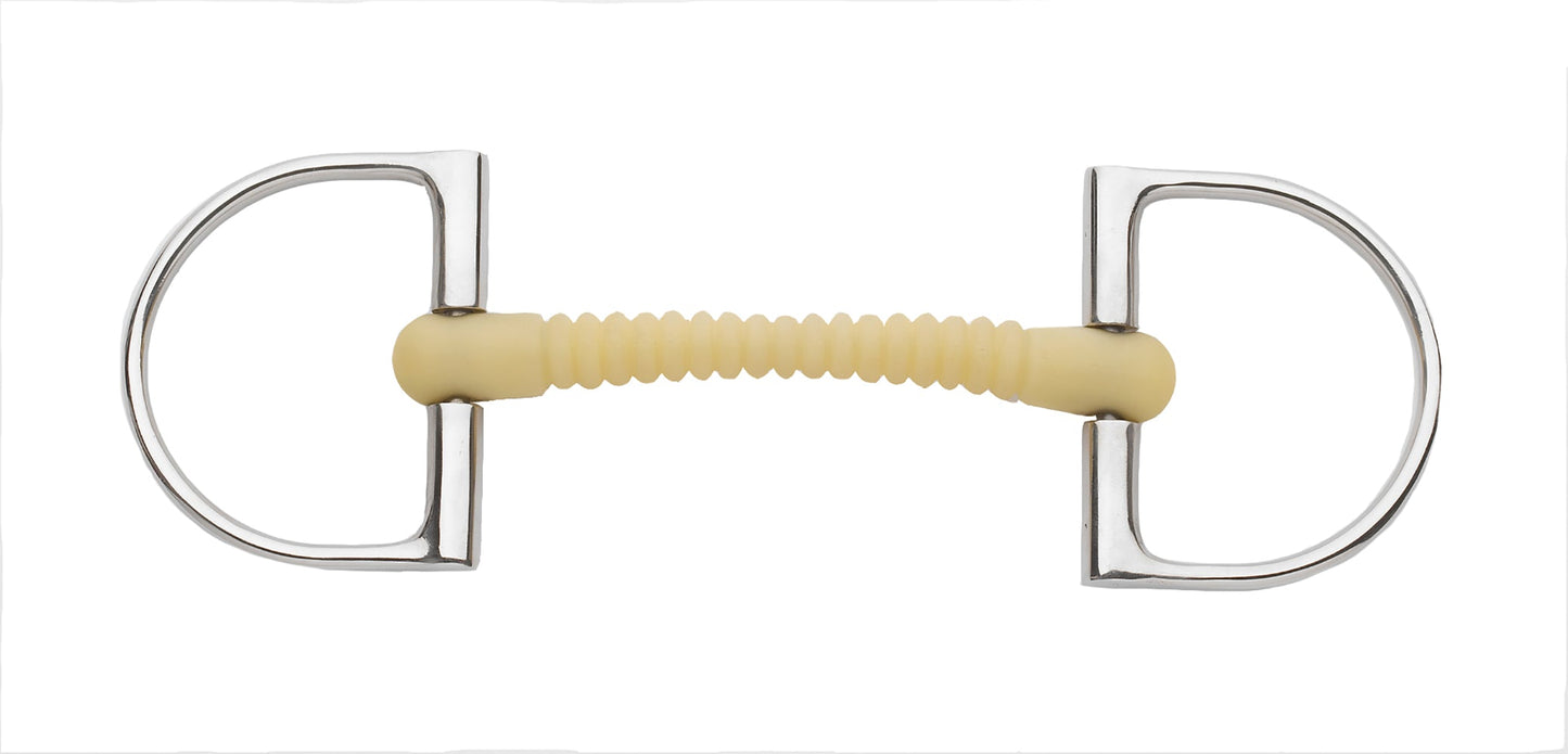 Happy Mouth Bits King Hunter D-Ring Pro Ribbed Mullen Mouth Bit