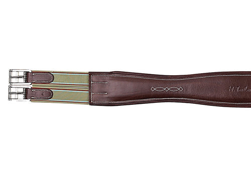 Contour Shaped Padded Leather Girth