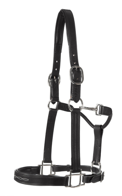 Showmark Classic Fancy-Stitched Leather Halter