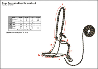 Suffolk Rope Halter with Lead