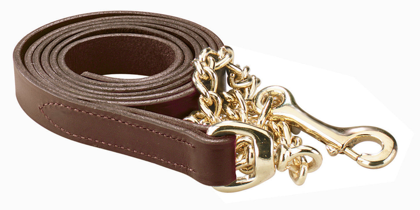 Perri’s Stable Leather Lead with Shank