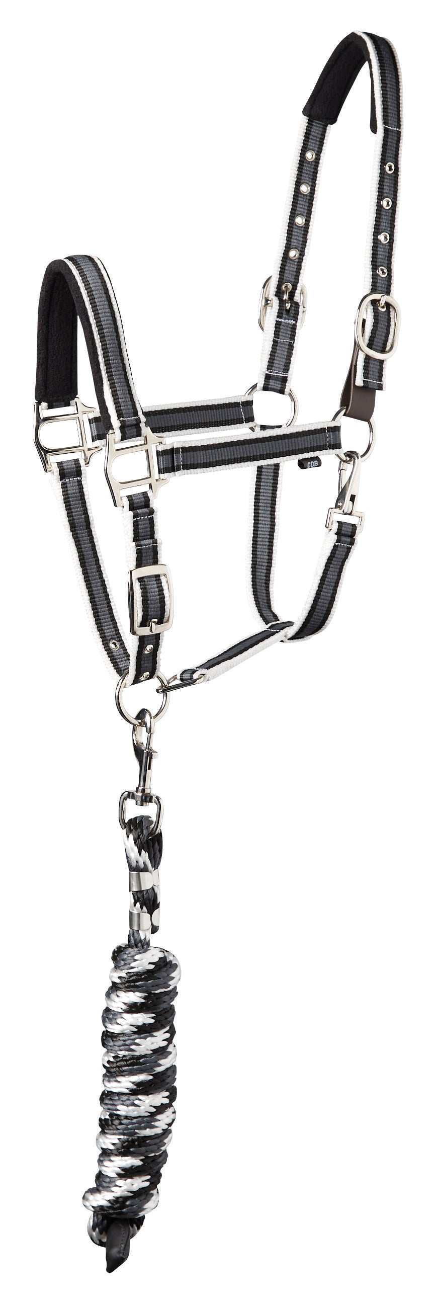Suffolk Padded Striped Breakaway Halter & Lead
