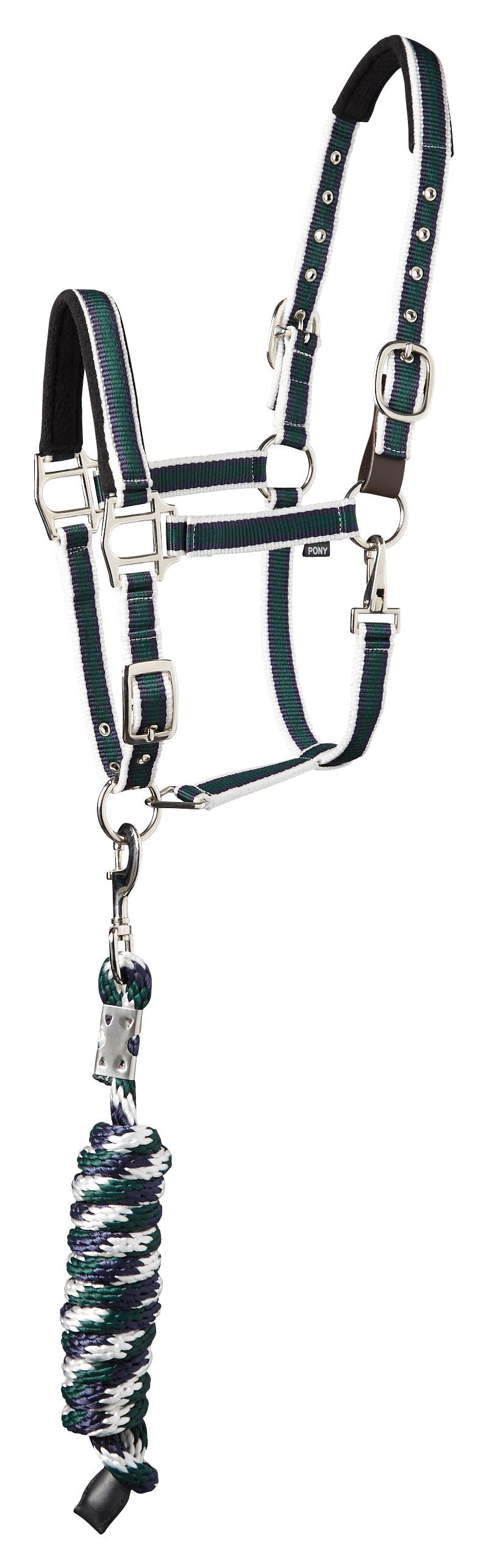 Suffolk Padded Striped Breakaway Halter & Lead