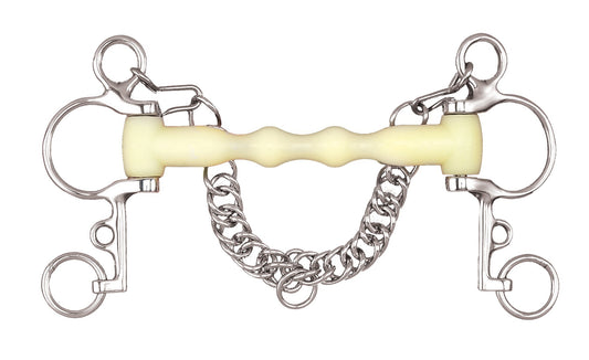 Happy Mouth Bits Shaped Mullen Mouth Short Shank Pelham Bit