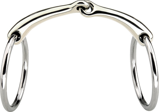 Herm Sprenger Dynamic RS Sensogan Single Joint Bradoon - 14mm mouth; 55mm rings