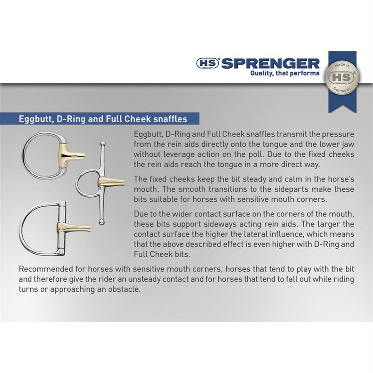 Herm Sprenger Copper Plus Double-Jointed Eggbutt Snaffle Bit (16mm)
