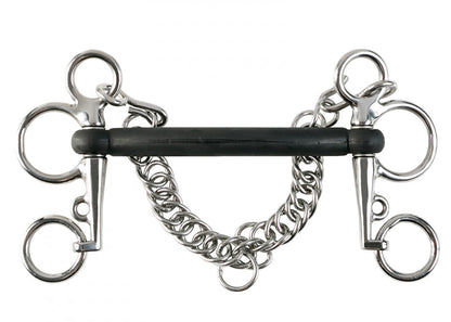 Horze Rubber Mullen Mouth Pelham Bit
