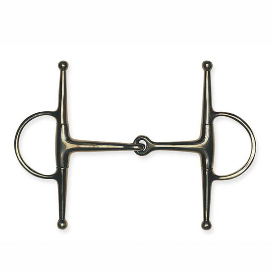 Metalab Jointed, Solid Eggbutt Full Cheek Snaffle Bit