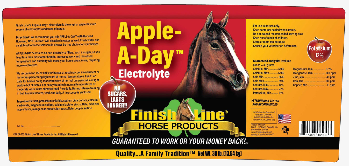 Finish Line Apple A Day Electrolyte, 30 Pounds