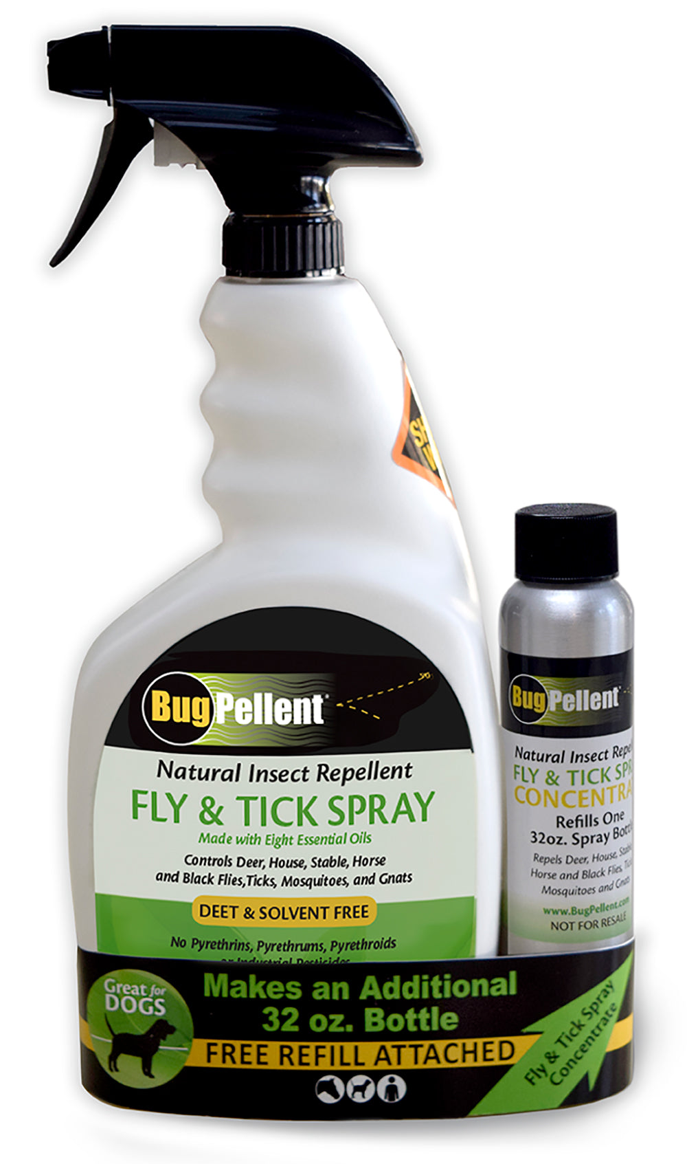 BugPellent Natural Fly & Tick Spray Set
