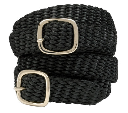 Herm Sprenger Braided Nylon Spur Strap with Silver Buckle