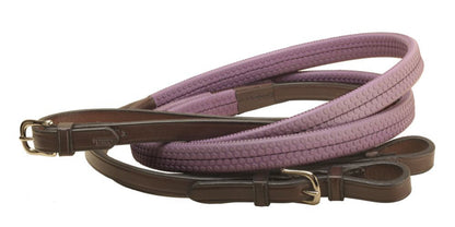 Tory Leather Company Rubber Grip Leather Reins with Buckle Ends