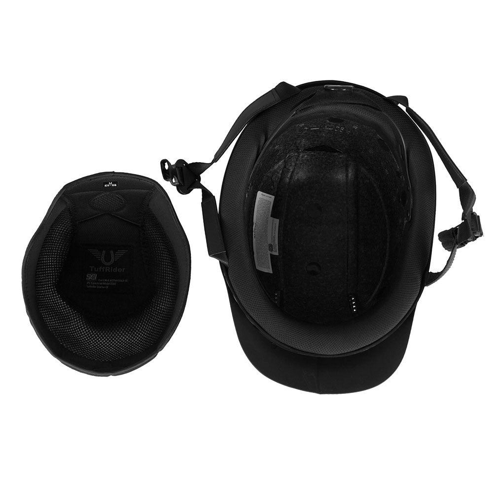 TuffRider Starter Helmet with Carbon Fiber Grill