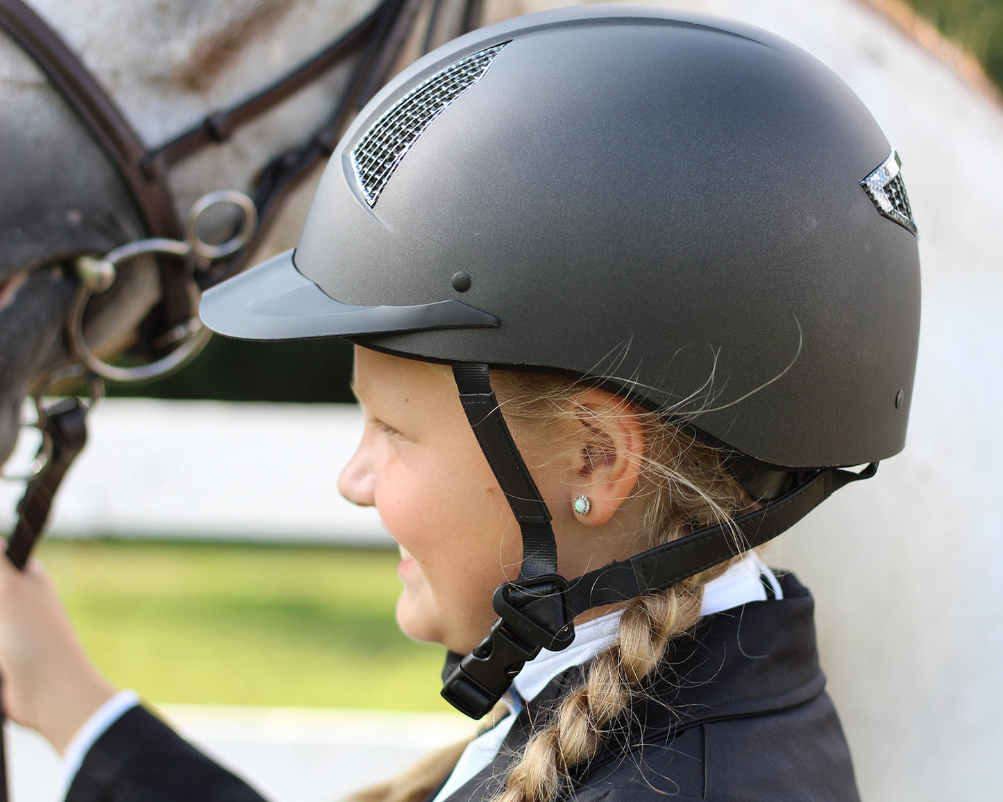 TuffRider Starter Helmet with Carbon Fiber Grill
