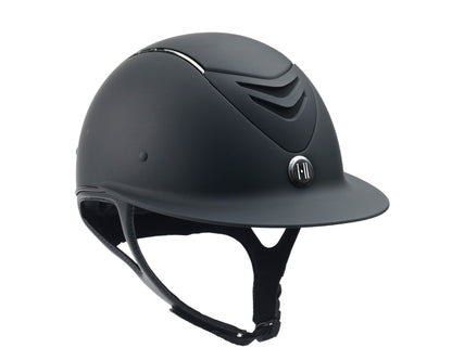 One K Defender Avance Wide Brim Chrome Stripe Riding Helmet**
