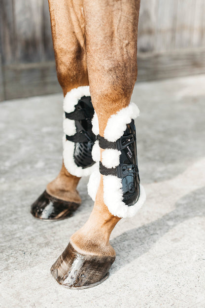Kentucky Horsewear Vegan Sheepskin Elastic Tendon Boots with Bamboo