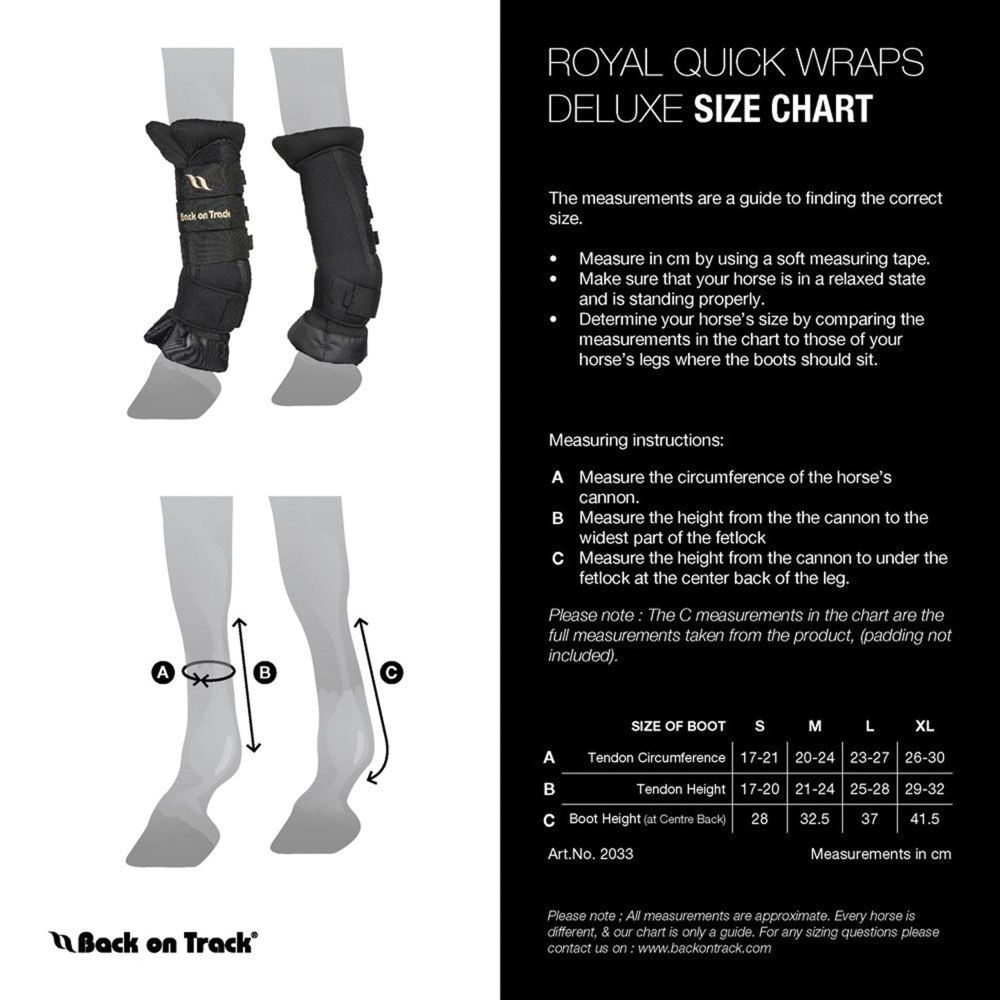 Back on Track Royal Quick Wraps Deluxe