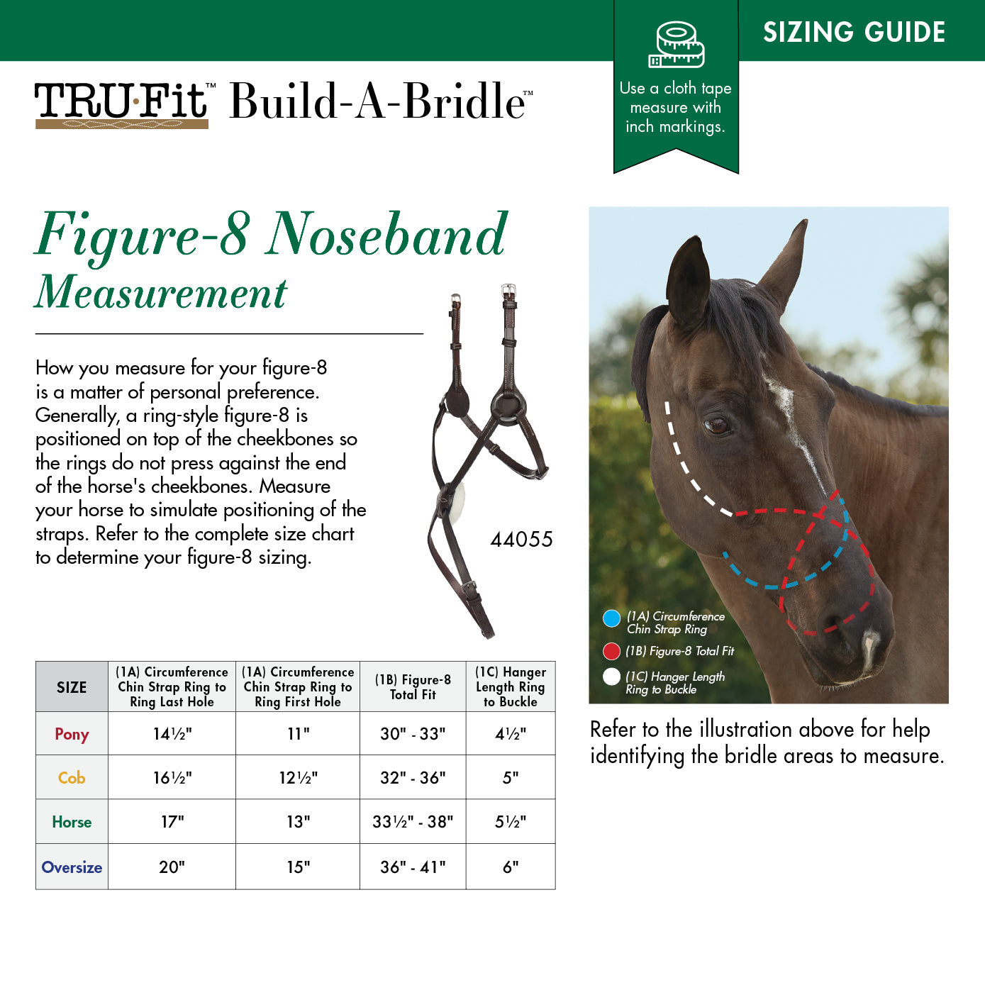 TRU-Fit Build-A-Bridle Figure-8 Noseband