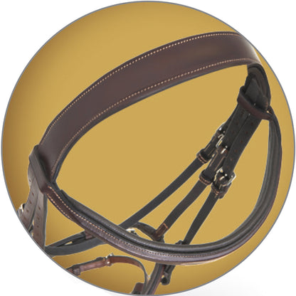 Pessoa Pro Fancy-Stitched Wide Nose Bridle