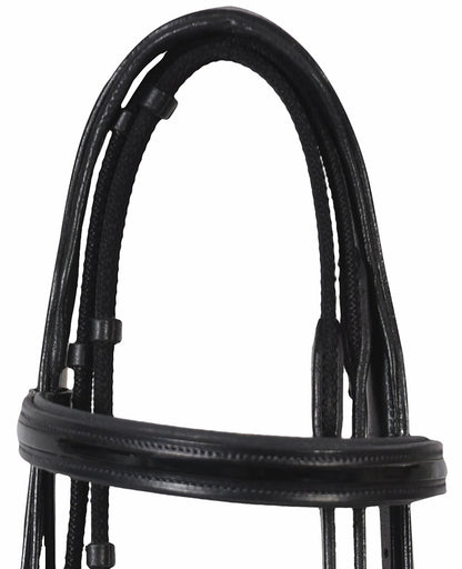 Henri de Rivel Piaffe Mono Crown Bridle with Flash Noseband & Patent Leather