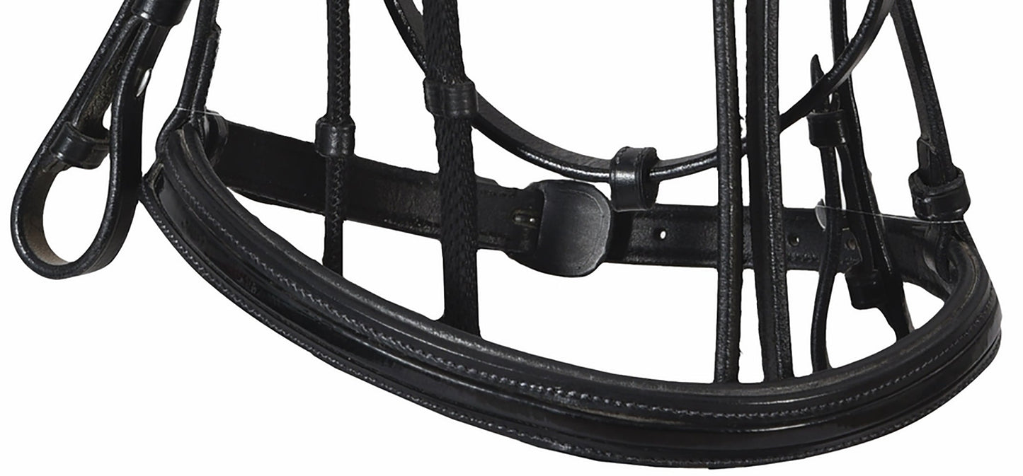 Henri de Rivel Piaffe Mono Crown Bridle with Flash Noseband & Patent Leather