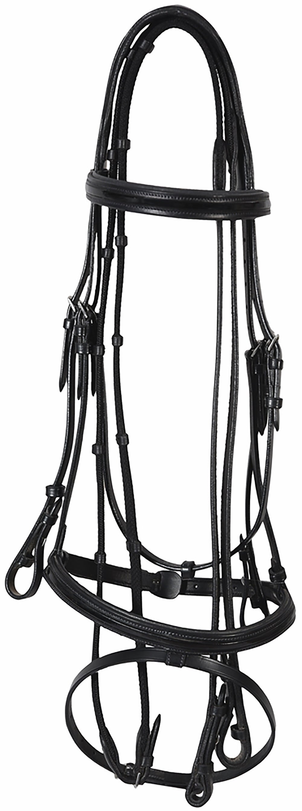 Henri de Rivel Piaffe Mono Crown Bridle with Flash Noseband & Patent Leather