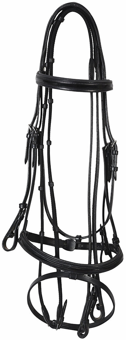 Henri de Rivel Piaffe Mono Crown Bridle with Flash Noseband & Patent Leather