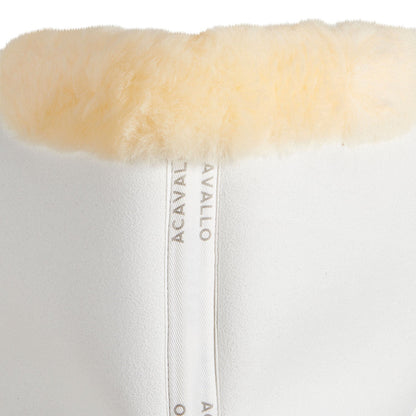 Acavallo Memory Foam Suede Close Contact Half Pad with Sheepskin