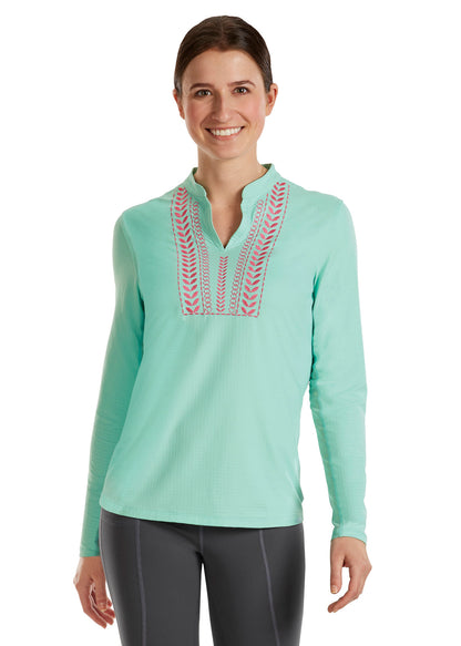 CoolBlast 100 Ladies’ Notch-V Long Sleeve Top