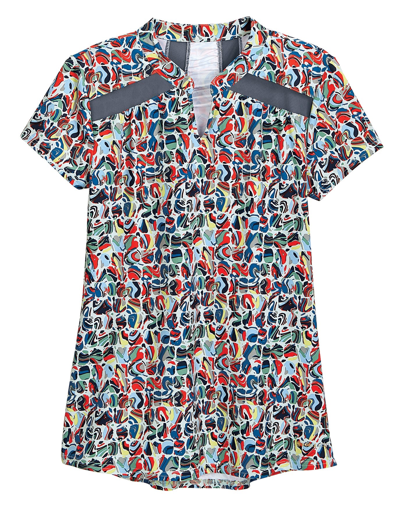 Noble Equestrian Ladies’ Erin Mandarin Short Sleeve Print Top