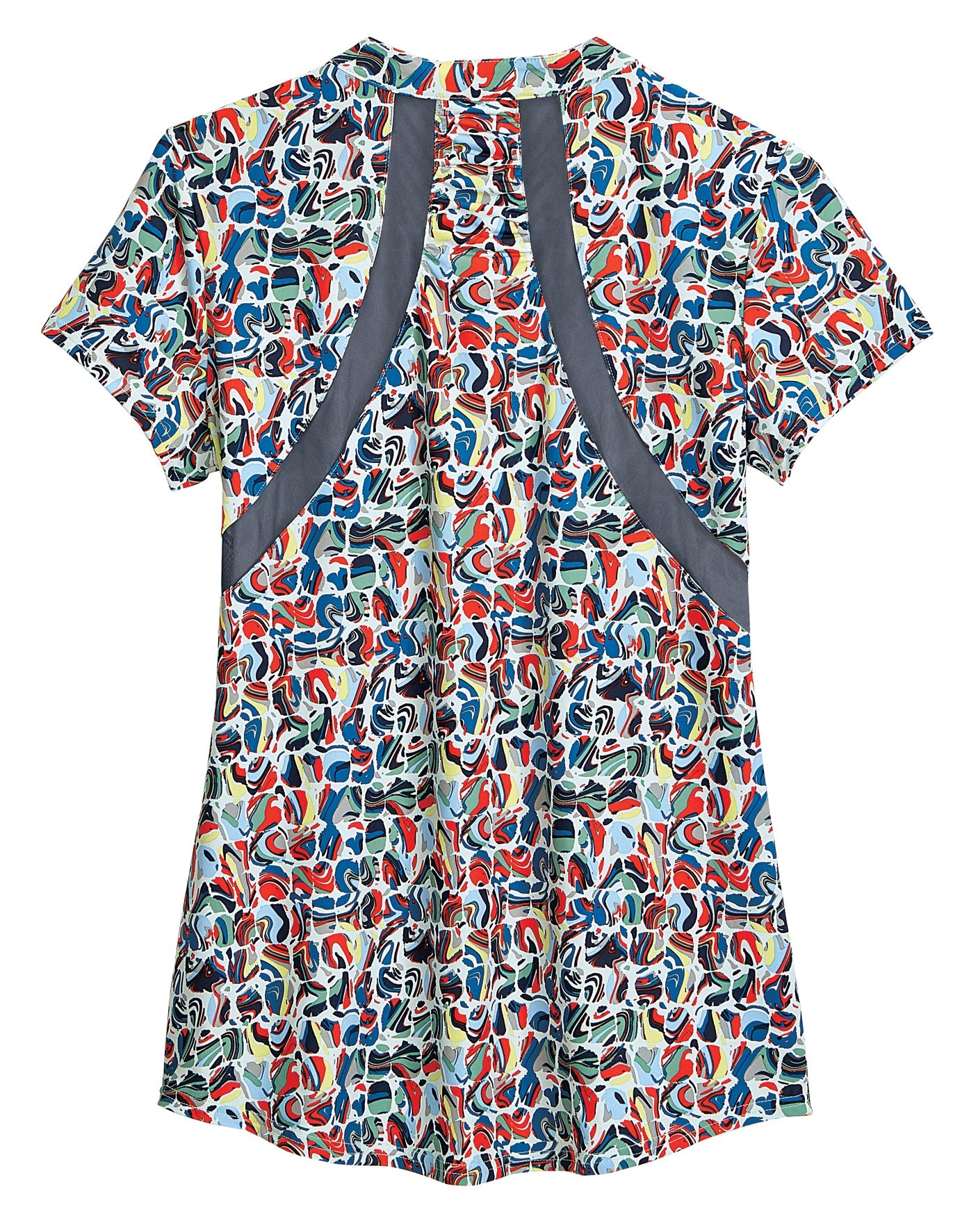 Noble Equestrian Ladies’ Erin Mandarin Short Sleeve Print Top