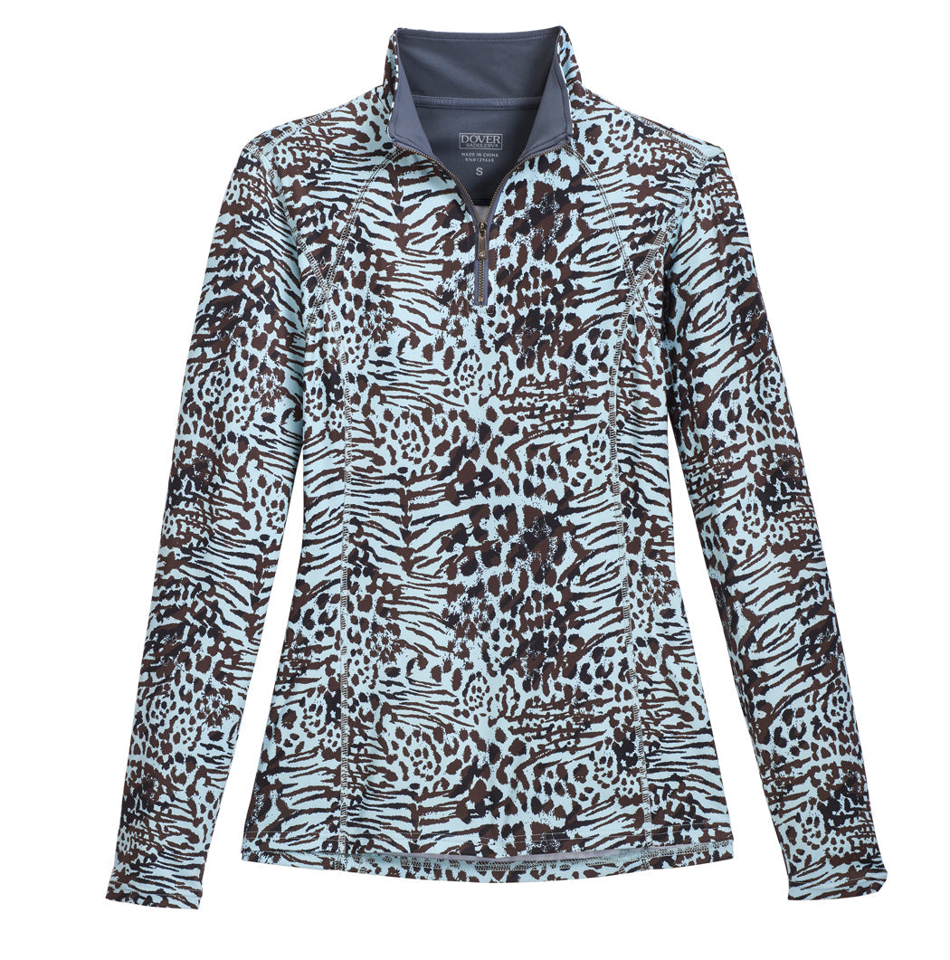DS Ladies’ Meredith Print Quarter-Zip Shirt