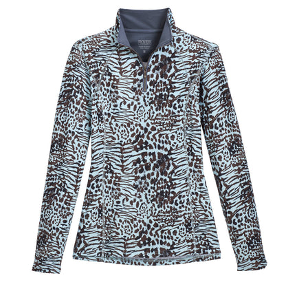 DS Ladies’ Meredith Print Quarter-Zip Shirt