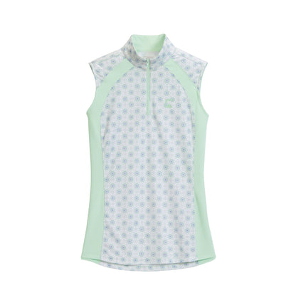 Riding Sport Ladies’ Airflow Quarter-Zip Print Sleeveless Shirt