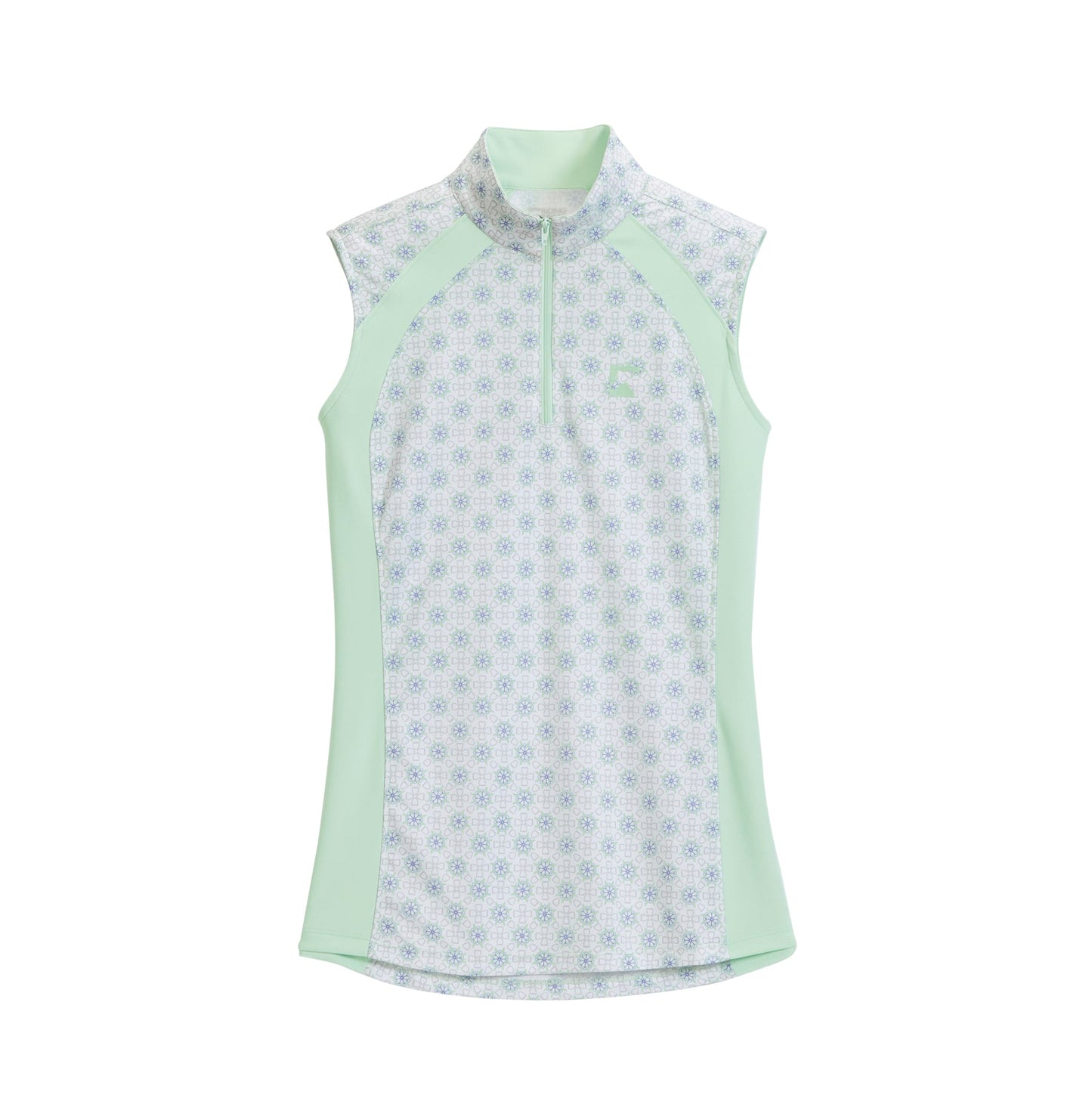 Ladies’ Airflow Quarter-Zip Print Sleeveless Shirt