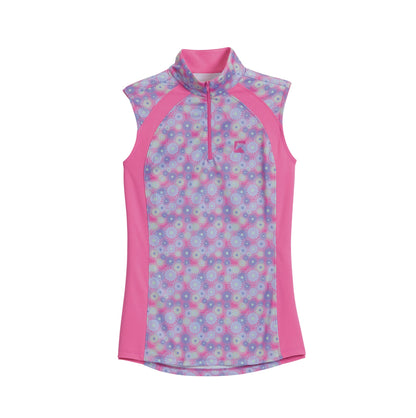 Riding Sport Ladies’ Airflow Quarter-Zip Print Sleeveless Shirt