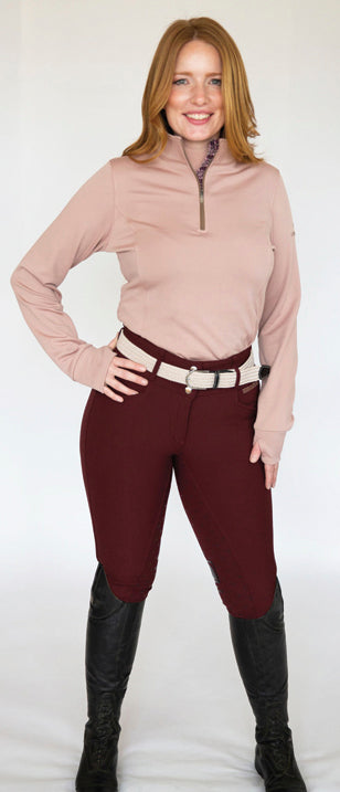 Romfh Ladies’ Aachen Zip Mock Long Sleeve Shirt