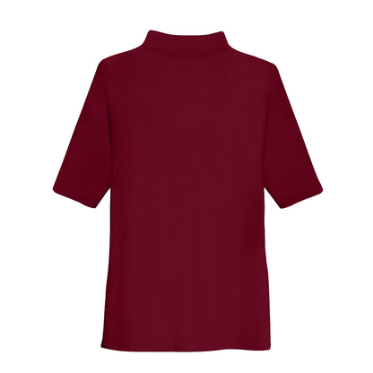 Short-Sleeve Mock Neck Sun Shirt