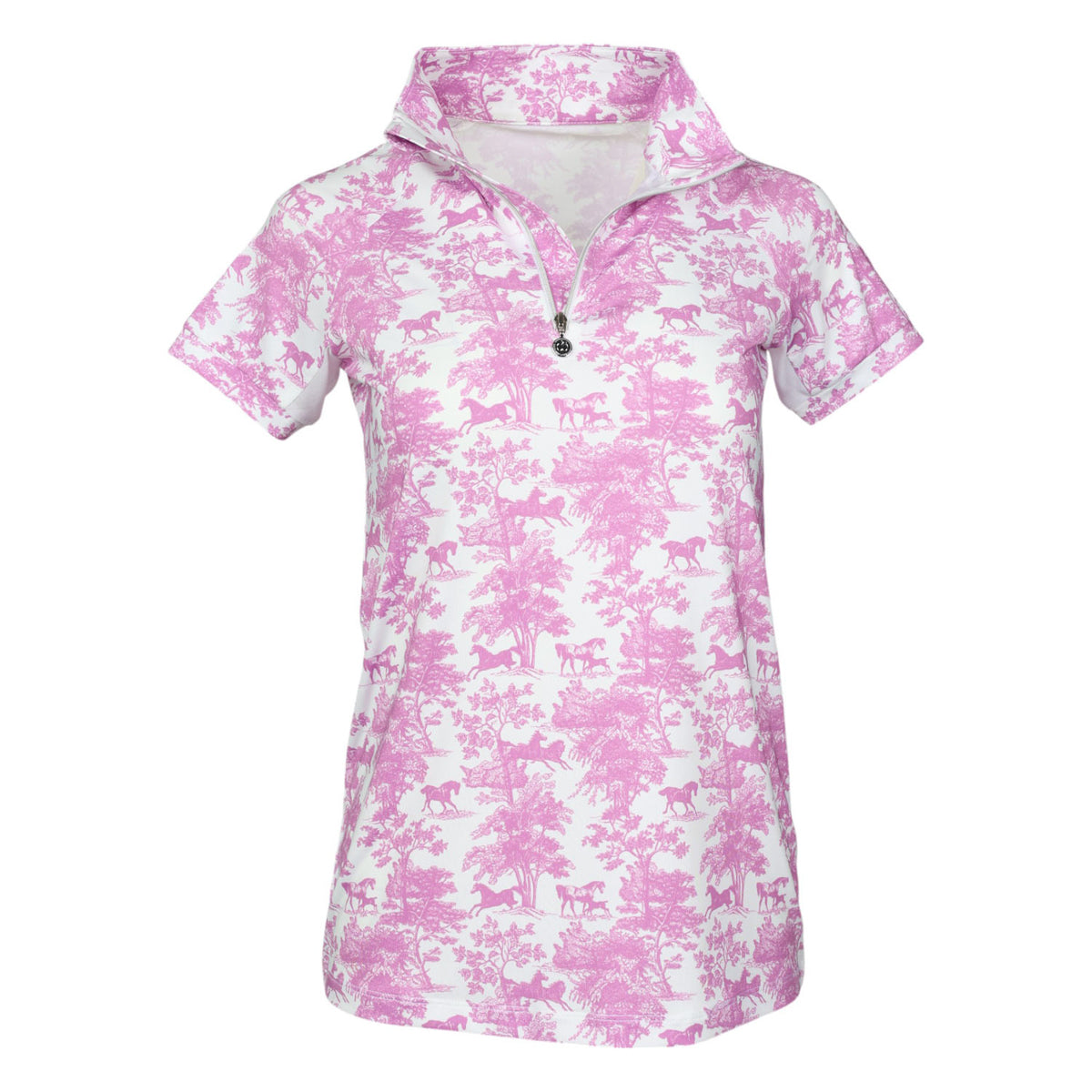 Dapplebay Equestrian Toile Short-Sleeve Sun Shirt
