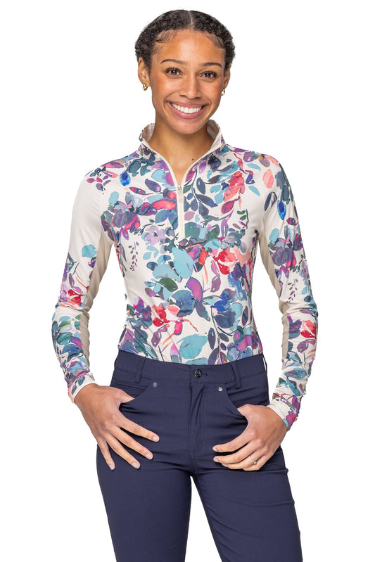 Kastel Denmark Ladies’ Quarter-Zip Long-Sleeve Shirt "Josephina"