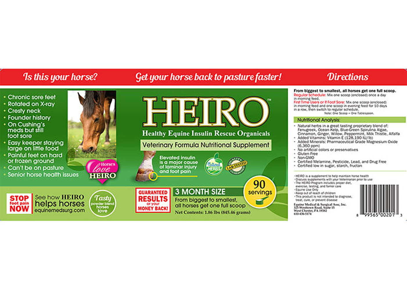 Heiro Healthy Equine Insulin Rescue Organical